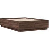  Okvir za krevet s LED svjetlima boja hrasta 140 x 190 cm drveni | shoptok.hr