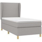  Krevet s oprugama i madracem svjetlosivi 100x200 cm od tkanine | shoptok.hr