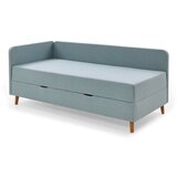 Meise Möbel Svijetlo plavi tapecirani krevet s prostorom za pohranu 120x200 cm Cabana – Cijene