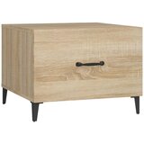 Furnova Klubska mizica s kovinskimi nogami sonoma hrast 50x50x40 cm, (21914795) | Shoptok.si