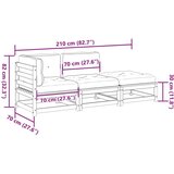  3-dijelni set vrtnih sofa od masivne borovine s jastucima | shoptok.hr