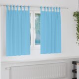 vidaXL Zavjese sa zavjesama 2 pcs Svijetlo plava Poliester | shoptok.hr