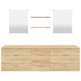  5-dijelni set kupaonskog namještaja boja hrasta drveni | shoptok.hr