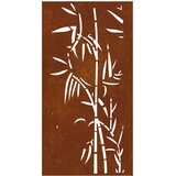  Vrtni zidni ukras 105 x 55 cm čelik COR-TEN s uzorkom bambusa | Eponuda.com