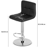  PROT okretni tabure - crna eko koža / kromirana baza | shoptok.hr