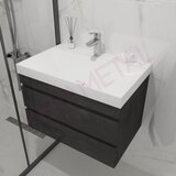 Kolpa San Naomi Set 70cm Crna (Ormarić sa umivaonikom + Ogledalo/ormarić) Slike