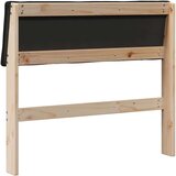 vidaXL Tapecirano vzglavje Črna 90 cm Masivno borovo les | Shoptok.si