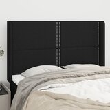  Uzglavlje s ušima crno 147x16x118/128 cm od tkanine | shoptok.hr