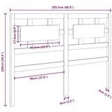  Uzglavlje za krevet bijelo 205 5x4x100 cm od masivne borovine | shoptok.hr
