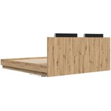  Okvir kreveta s uzglavljem Umjetnički hrast 200 x 200 cm | shoptok.hr