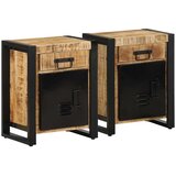  Noćni ormarići 2 kom Puno grubo drvo Mango | shoptok.hr