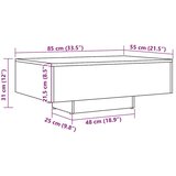 vidaXL Stol za kavu staro drvo 85x55x31 cm konstruiranog drva | shoptok.hr