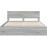  Konstrukcija postelje Siva Sonoma 200 x 200 cm Konstruiran les, (5000121319) | Shoptok.si
