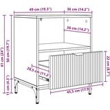 vidaXL Nočna omarica s predalom Bela 49 x 36 x 61 cm Konstruiran les | Shoptok.si
