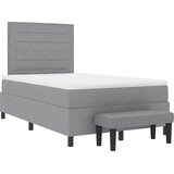  s opruga kutije Svijetlo siva 120 x 190 cm tkanina | shoptok.hr
