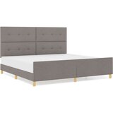  Taupe posteljni okvir 200x200 cm iz blaga, (22049576) | Shoptok.si