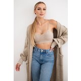 Kesi Włoski Cardigan with pockets dark beige | shoptok.hr