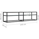 TV ormarić boja bijelog mramora 160x40x40,5 cm kaljeno staklo | shoptok.hr