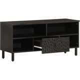 TV ormarić crni 100 x 33 x 46 cm od masivnog drva manga | shoptok.hr
