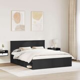  Okvir za krevet Crna 160 x 200 cm Čvrsto borovo drvo | shoptok.hr