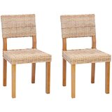  Stolac za blagovanje 2 pcs Kubu Ratan Prirodna 46 x 55 x 84 cm | shoptok.hr