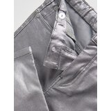 Reserved - Slim high waist sjajne traperice - srebrna | shoptok.hr