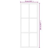  Klizna vrata od stakla ESG i aluminija 76 x 205 cm crna | shoptok.hr