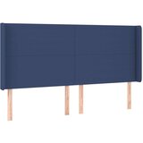  Uzglavlje s ušima plavi 203x16x118/128 cm od tkanine | shoptok.hr