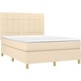  box spring s madracem LED krem 140x200 cm od tkanine | shoptok.hr