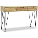 Maison Chic konzolna miza - miza ob steni 120x35x76 cm masivna tikovina, (21785834) | Shoptok.si