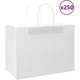 vidaXL Papirnate vrećice 250 kom s ručkama bijele 32x17x25 cm | shoptok.hr