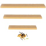 springos set zidnih polica 3 kom, 30/45/60 x 15 cm, smeđe | shoptok.hr