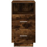 vidaXL Noćni ormarić s 2 ladice dimljeni hrast 36x36x68 cm | shoptok.hr