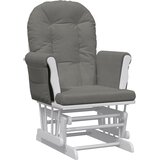  Stolica za ljuljanje s tabureom tamnosiva od tkanine | shoptok.hr