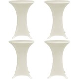 vidaXL Pregrinjalo za visoko mizo Ø80 cm krem raztegljivo 4 kosi Cene
