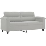  3-dijelni set sofa s jastucima svjetlosivi od mikrovlakana Siva | Shoptok.si