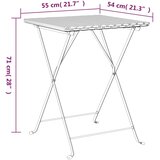  Sklopivi bistro stol sivi 55 x 54 x 71 cm od poliratana | shoptok.hr