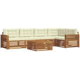  Set vanjskih sofa 6 kom. Prirodna i krem | shoptok.hr