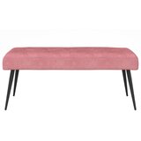  Klupa s gumbastim tkanjem Ružičasta 110 x 40 x 46 cm Baršun | shoptok.hr