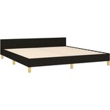  Posteljni okvir z vzglavjem črn 180x200 cm blago, (20795079) | Shoptok.si