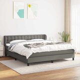  Okvir kreveta s oprugama i madrac svjetlosivi 180x200cm tkanina | shoptok.hr