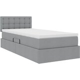  LED krevet za pohranu s madracem Svjetlosiva 90 x 200 cm | shoptok.hr