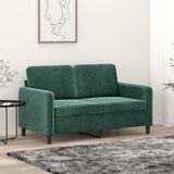 vidaXL Dvosed temno zelen 120 cm žamet Cene
