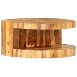  Okrugli stolić za kavu 65 x 30 cm od masivnog drva akacije | shoptok.hr