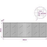  Gabion s žicom debljine 3,5 mm i mrežom 5x2,5 cm 300x10x100 cm | shoptok.hr