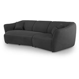 Cosmopolitan Design Temno siva kotna sedežna garnitura iz tkanine bouclé Tokyo – | Shoptok.si