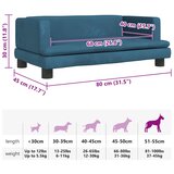  Krevet za pse plavi 80 x 45 x 30 cm baršunasti | shoptok.hr