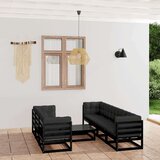 Sedežna garnitura 8-delna z blazinami trdna borovina | Shoptok.si