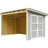 Timbela Vrtna hišica vrhunske kakovosti 8,68 m² - V231x248x412 cm - Brez tal in stranske stene - M939B-TUNDRA GREY, (5000117175) | Shoptok.si