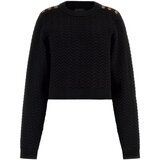 Guess Puloverji LS CN LOGO BUTTON REONA SWTR W5BR87 Z3LX2 Črna Cene